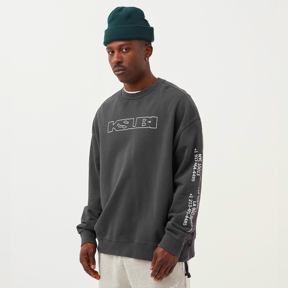 KSUBI Location Biggie Crewneck Sweatshirt Size L - Picture 1 of 8
